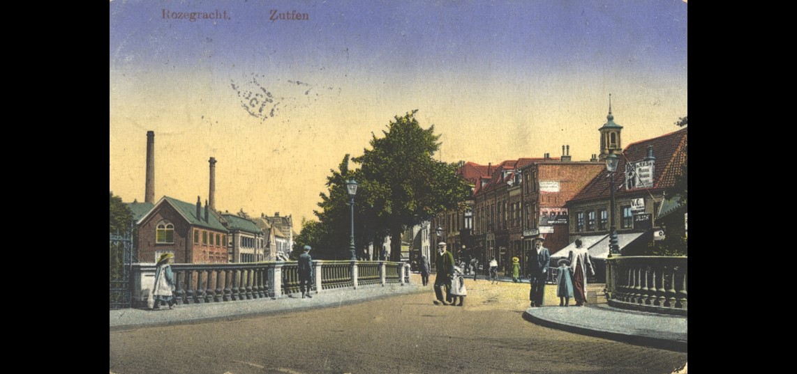 De Pont Neuf met doorkijkje naar de Rozengracht, begin 20e eeuw